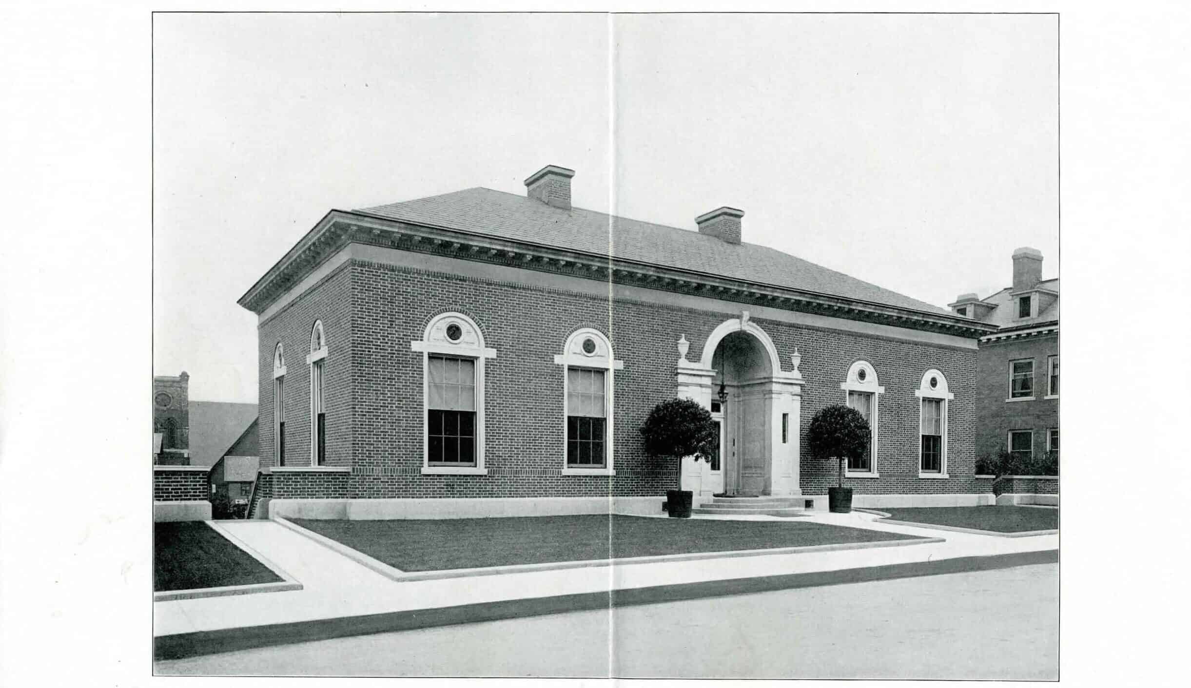 historical photo of library exterior