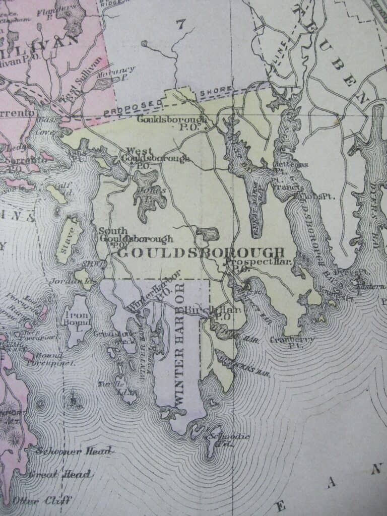 1898 map of Gouldsboro