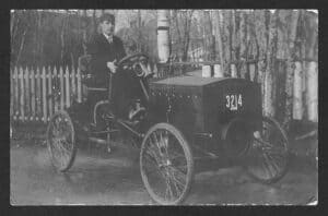 1908 auto and driver from digital archive