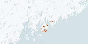 map of coastal Maine